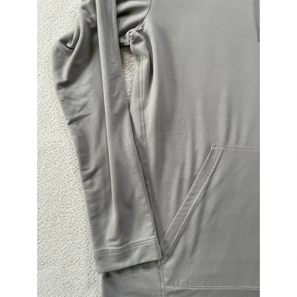 Adidas Mens Medium Grey Aeroready Hoodie Lightweight Pullover H47658 Athleisure